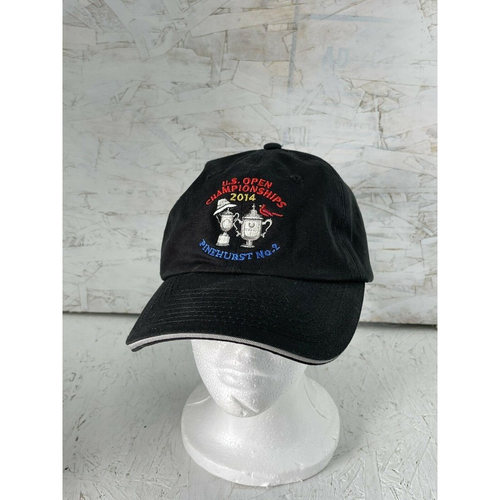 2014 Us Open Championship Golf Black HatCap Pinehurst No 2 Adjustable Usga